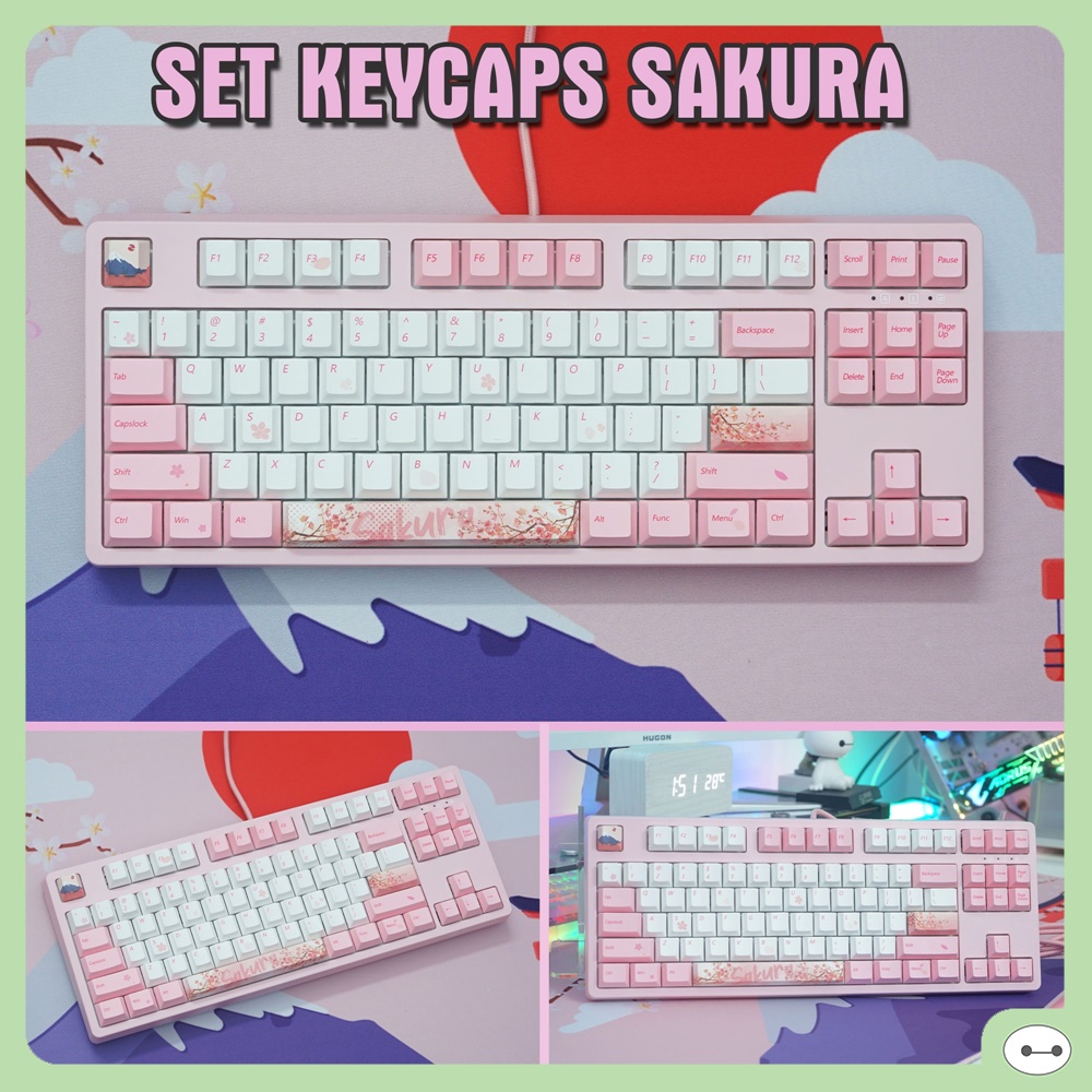 BỘ NÚT KEYCAP BÀN PHÍM CƠ IN HÌNH CHẤT LIỆU PBT, ABS LẮC ĐẦU