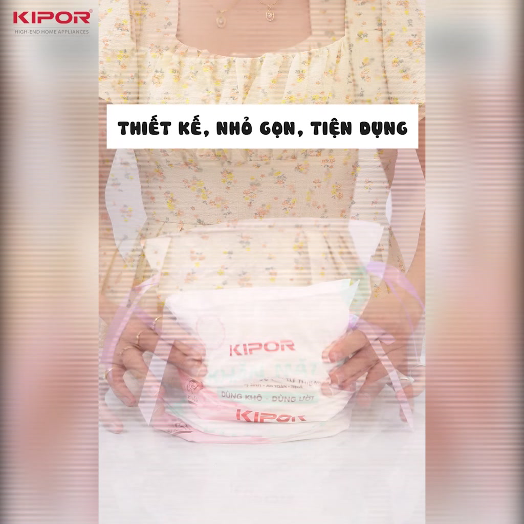 Khăn mặt khô đa năng Kipor dùng 1 lần lau khô, lau ướt - Kích thước 20x20 - Cuộn 60 khăn - Hàng chính hãng | BigBuy360 - bigbuy360.vn