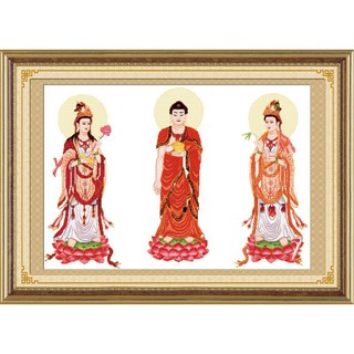 Tranh Thêu Chữ Thập Tây Phương Tâm Phật R260 (KHÁCH TỰ THÊU) KT:123X88CM