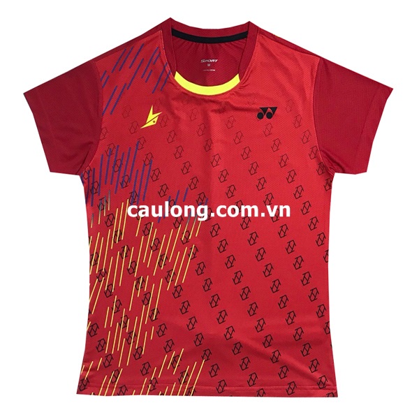 Áo Cầu Lông Nam Nữ Cổ Tròn Yonex 7737 Màu Đỏ