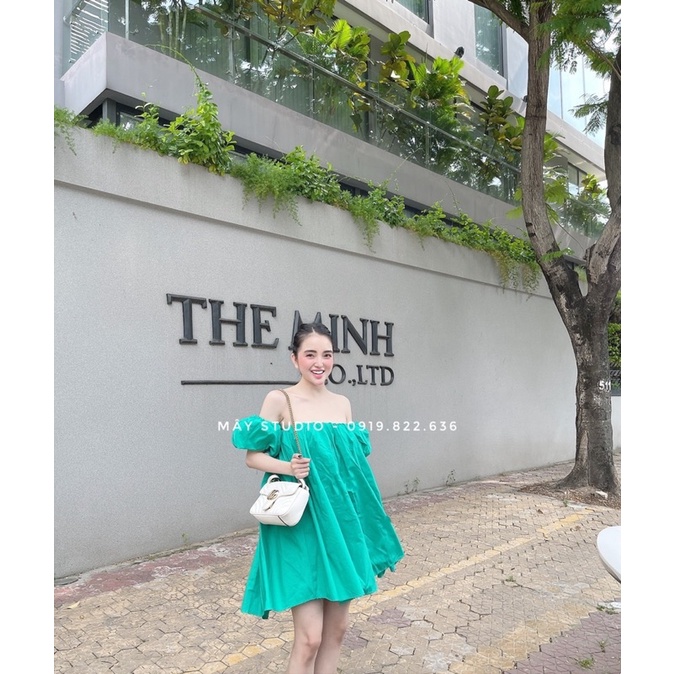 Đầm trễ vai siêu bồng | BigBuy360 - bigbuy360.vn