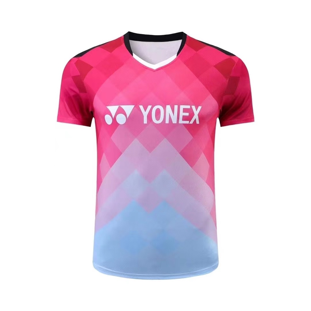 Áo Thun Tay Ngắn Cổ Chữ V Nhanh Khô Thời Trang Cho Nam Nữ Chơi Cầu Lông tennis