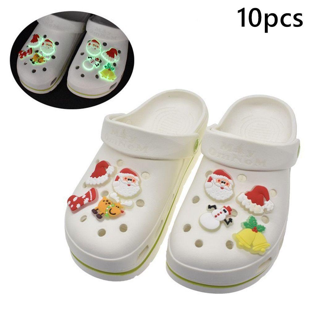 NIUYOU Set 10 Khóa Dây Giày Màu Dạ Quang Độc Đáo