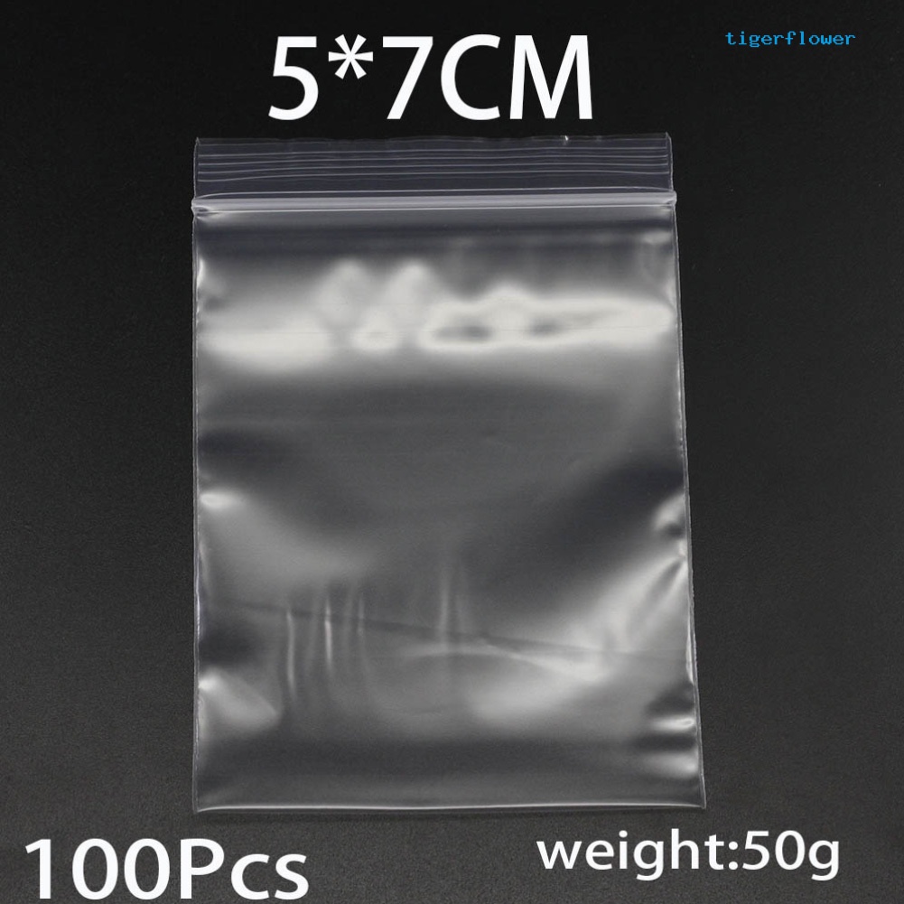 🍰Cửa Hàng Mangmang🍰 Ltp 100 Cái 1 Gói Túi Nhựa Trong Suốt Niêm Phong
