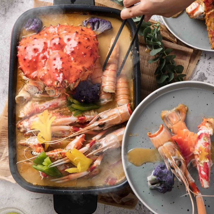 Bộ nồi lẩu nướng cao cấp đa năng thương hiệu Morphy Richards MR9088 - Công suất 1400W - Hàng Chính Hãng