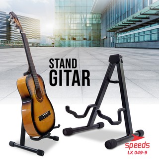 Image of SPEEDS Alat Musik Stand Gitar Universal Import Stand Bass Ukulele Model A Lipat Besi Dudukan Gitar 049-9