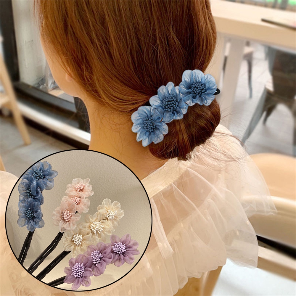 Kẹp tóc hình hoa nhiều màu sắc thời trang