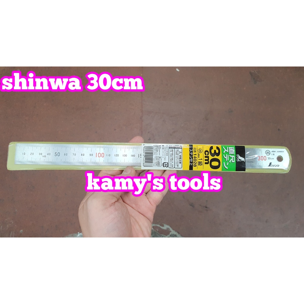 Thước lá Shinwa inox 0-300mm model 14028, thước lá 30cm