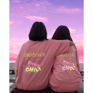 Áo Thun Nam Nữ Unisex Phản Quang 7 Màu Unicorn Chili Form Rộng Tay Lỡ Lapi Vn, Áo Phom Rộng Cổ Tròn, Freesize