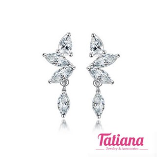 Bông Tai Mạ Bạc Zicron Zigzag - Tatiana - BB3269 (Bạc)