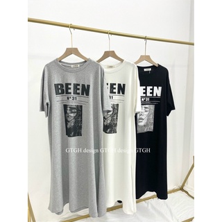 Vnu356 - váy suông cotton been ngắn tay