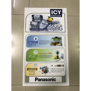 miếng dán tủ lạnh Panasonic - Tem dán tủ lạnh Panasonic