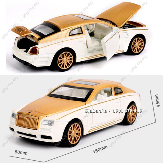 Xe Mô Hình Kim Loại Rr Wraith Tỉ Lệ 1:32 - Vàng Trắng - 9856.1