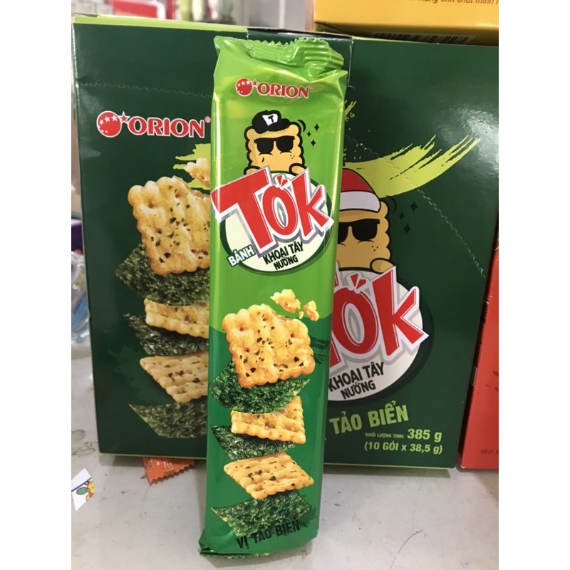 [Mã 77FMCGSALE1 giảm 10% đơn 250K] Bánh khoai tây nướng Tok Orion 3 vị gói 38.5gr | BigBuy360 - bigbuy360.vn