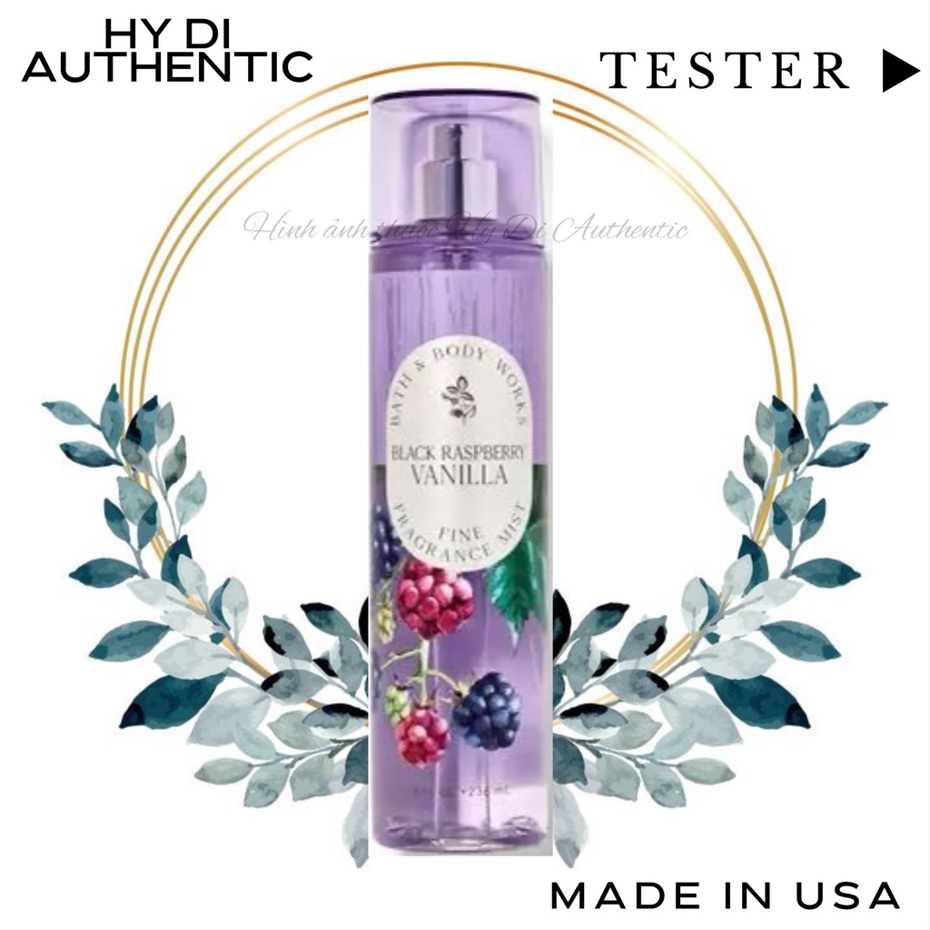 BLACK RASPBERRY VANILLA - XỊT THƠM DƯỠNG THỂ BATH & BODY WORKS USA