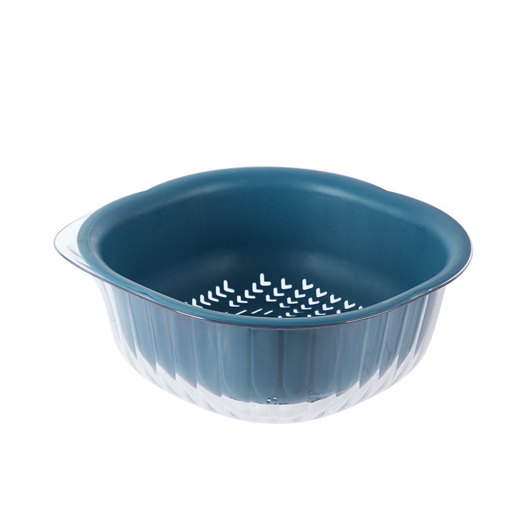 Rổ rửa rau củ quả JUJIAJIA thiết kế hai tầng tiện dụng