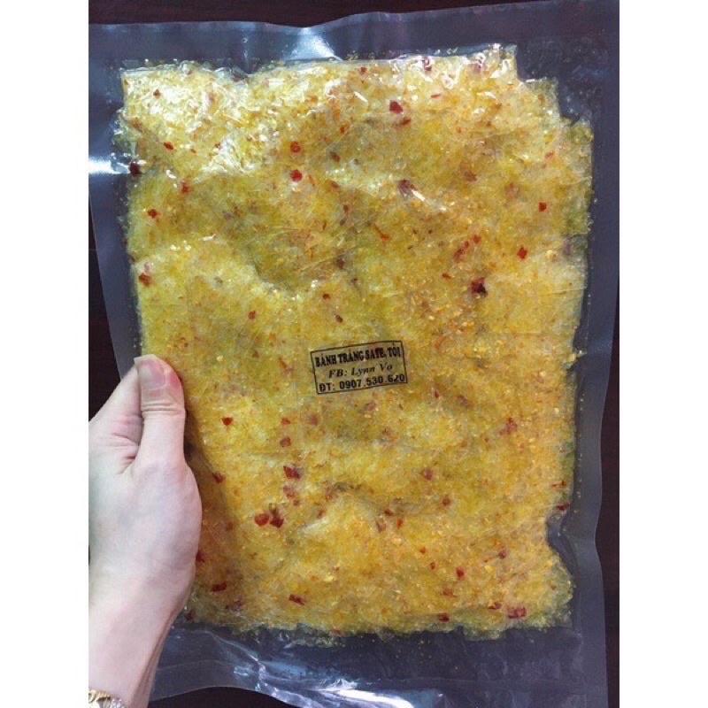 Bánh Tráng Sate TỎI (250gr)(Túi Zip/Hút Chân Không)