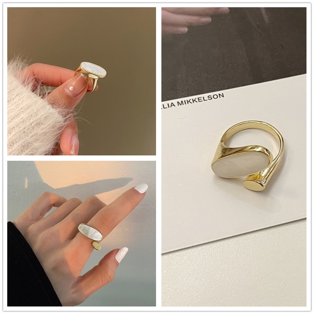 1 Nhẫn Đeo Ngón Tay Thiết Kế Hình Học Đơn Giản Phong Cách Nhật Hàn Thời Trang Cho Nữ