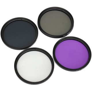 Camera Set UV FLD CPL ND4 58Mm Circular Polarizer Protector Polarizing Filter Kit + Lens Hood Ca