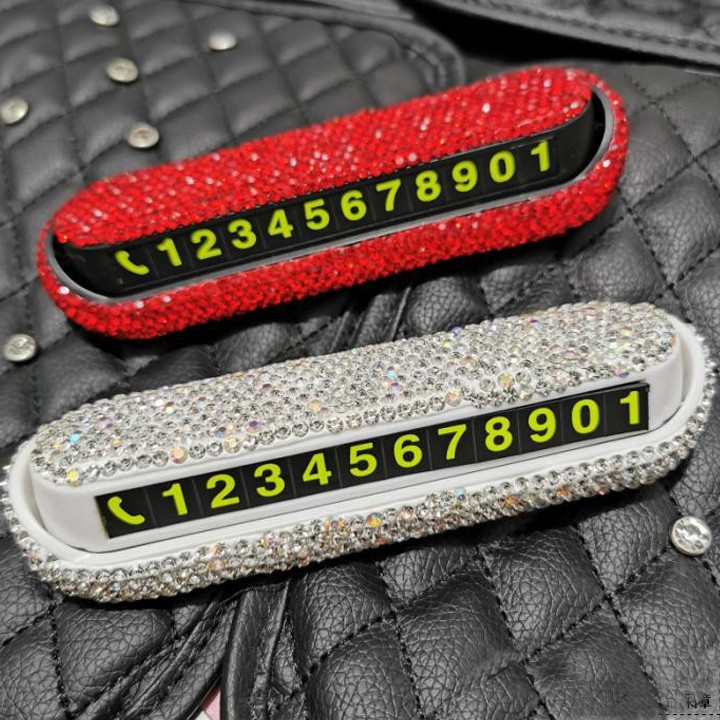 Bảng ghi số điện thoại đô xe ô tô đặt taplo gắn đá cao cấp trang trí taplo