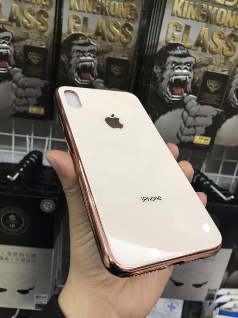 ỐP LƯNG KÍNH VIỀN DẺO CÙNG MÀU GIẢ Xs Max dành cho iPhone