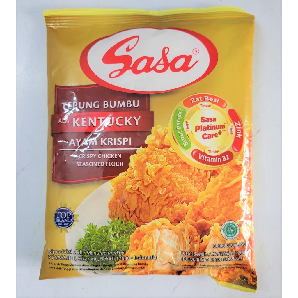 [Gói 200g – KENTUCKY ] BỘT CHIÊN GÀ GIÒN [Indonesia] SASA Crispy Chicken Seasoned Flour (halal)