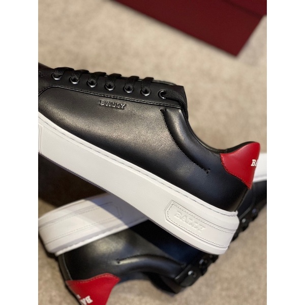 Giày thể thao nam gót đỏ thương hiệu Bally da thật cao cấp