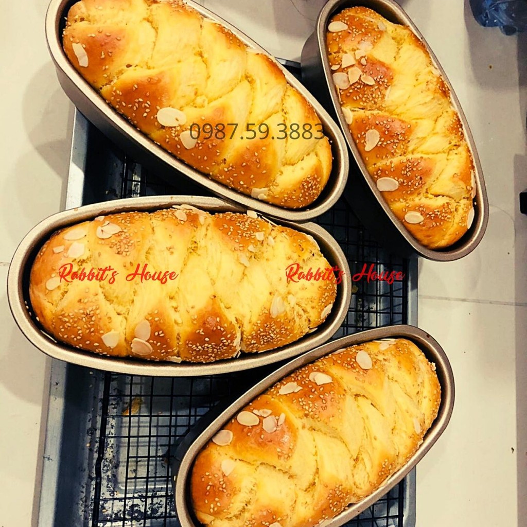 Khuôn Làm Bánh Oval Làm Bánh Mì Hoa Cúc Chống Dính
