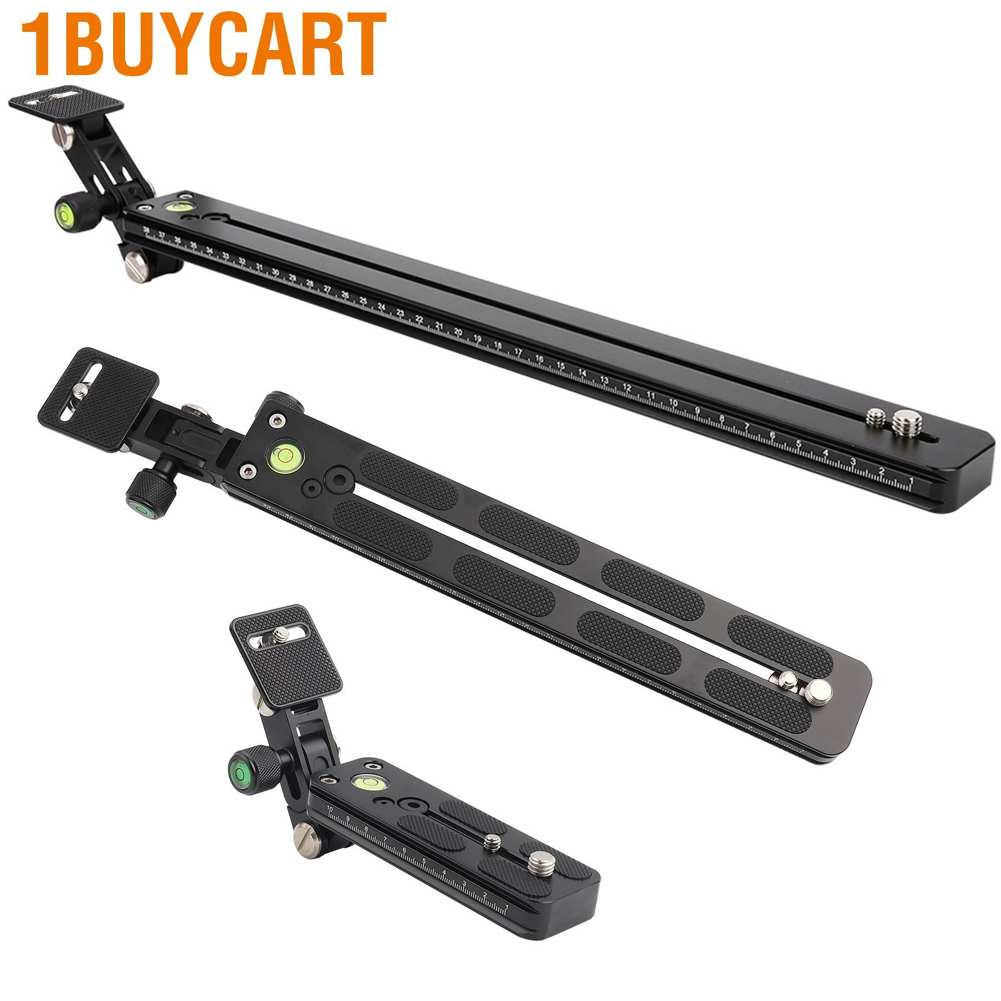 Set tấm nhả nhanh đỡ ống kính tiêu cực dài màu đen với vít 1/4 cho thợ chụp máy ảnh kỹ thuật số