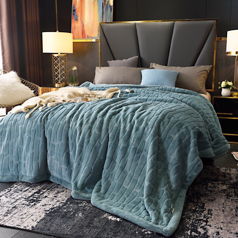 Chăn lông chồn cao cấp nhập khẩu, chăn lông 4kg kèm túi sang (ảnh thật) MỚI