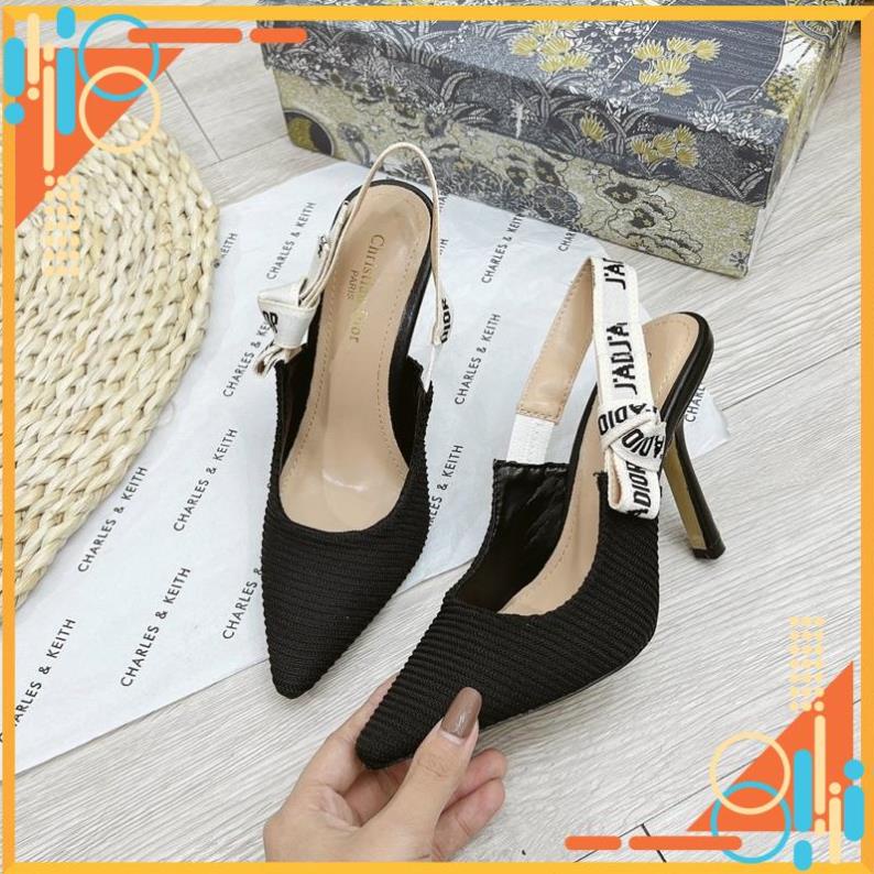 Guốc nữ, giày cao gót dior đen 10p fullbox,bill, túi giấy