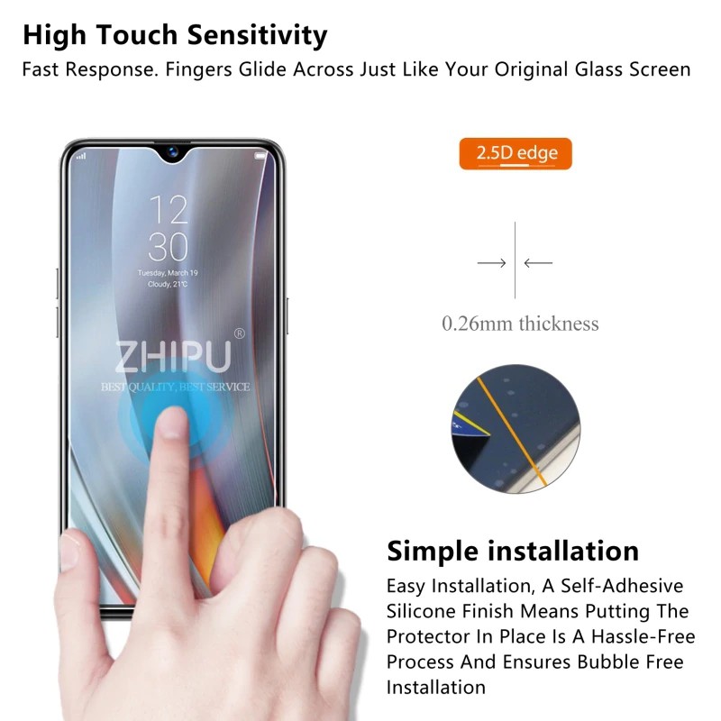 [Ảnh Thật] Kính Cường Lực Realme 3, Realme 3 Pro - Không FULL, 9H-0.26mm
