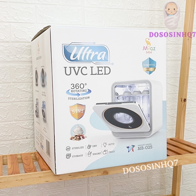 Máy tiệt trùng sấy khô tia UV-C và bảo quản bình sữa Moaz BéBé MB025