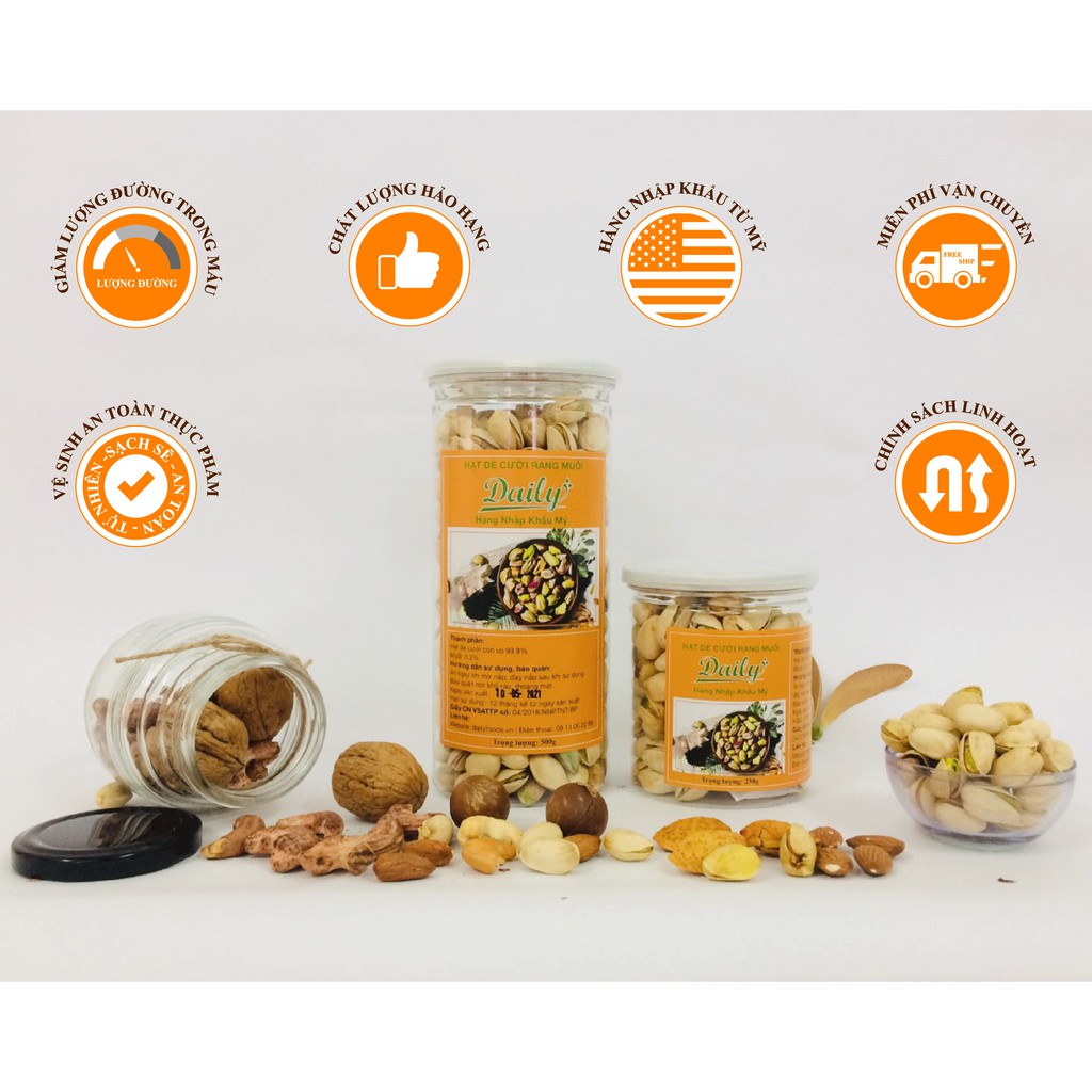 Hạt Dẻ Cười Mỹ Rang Muối 250gram | BigBuy360 - bigbuy360.vn