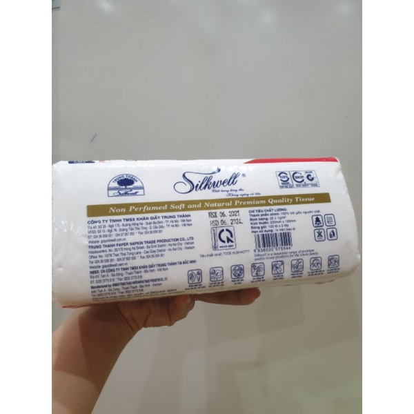 Khăn giấy rút đa năng khăn giấy ăn giấy lau tay SILKWELL chính hãng 100 TỜ 2 LỚP xuất hóa đơn VAT, 70 gói/bịch gíá tốt