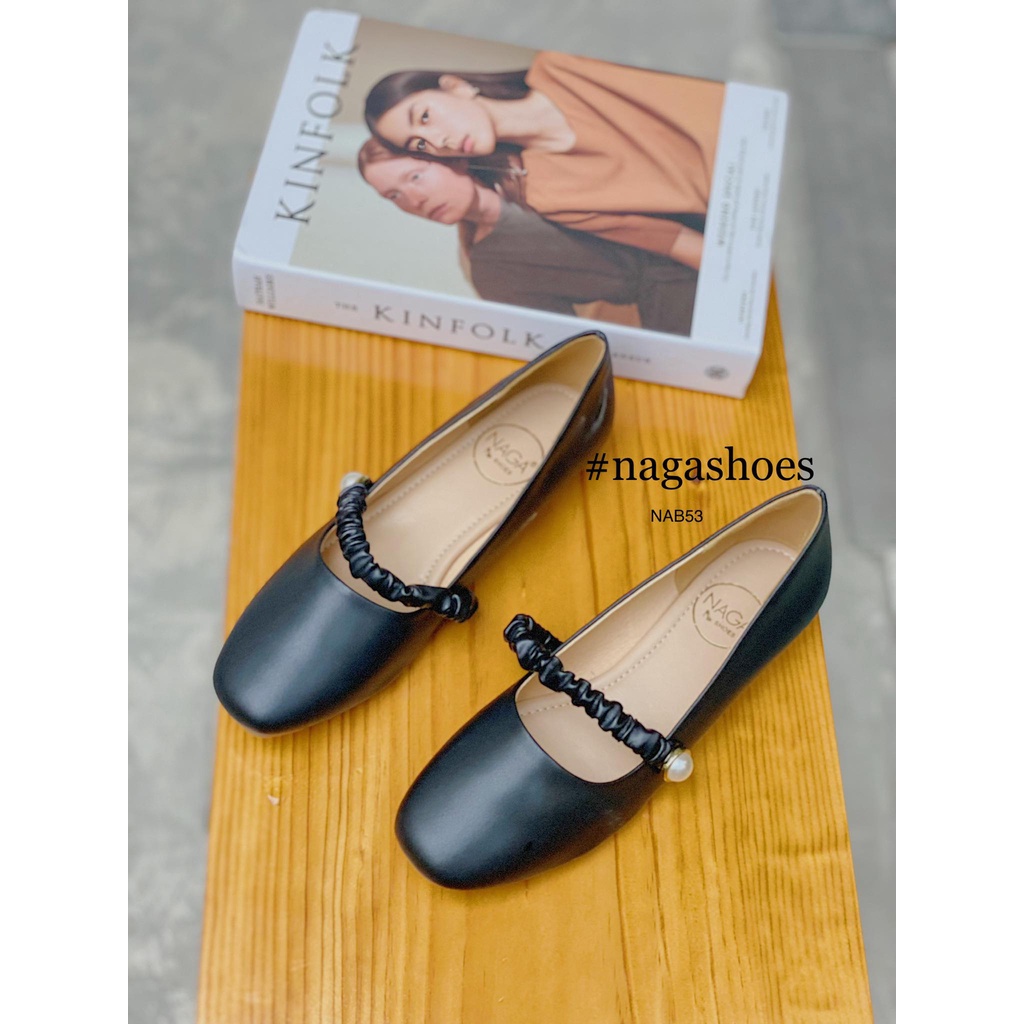 GIÀY BÚP BÊ NAGASHOES QUAI NHÚN ĐÍNH NGỌC NAB53