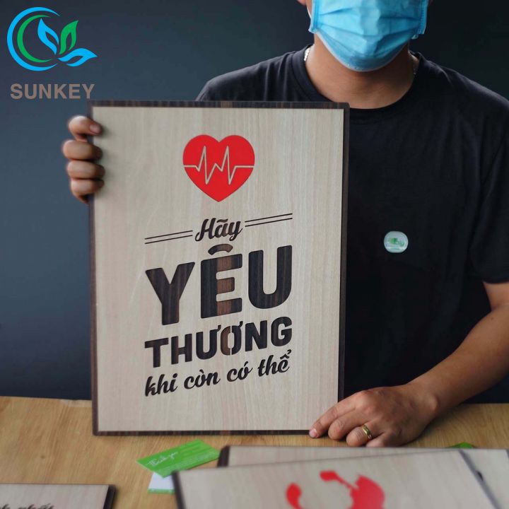 Tranh Gỗ Treo Tường -  Tranh Slogan - Tạo Động Lực Không Khí Làm Việc - Kích Thước 40x30 cm