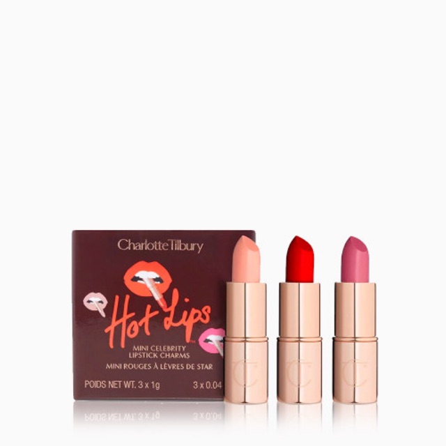 Set 03 cây son mini Charlotte Tilbury Hot Lips Mini Celebrity Lipstick Charms LIMITED EDITION