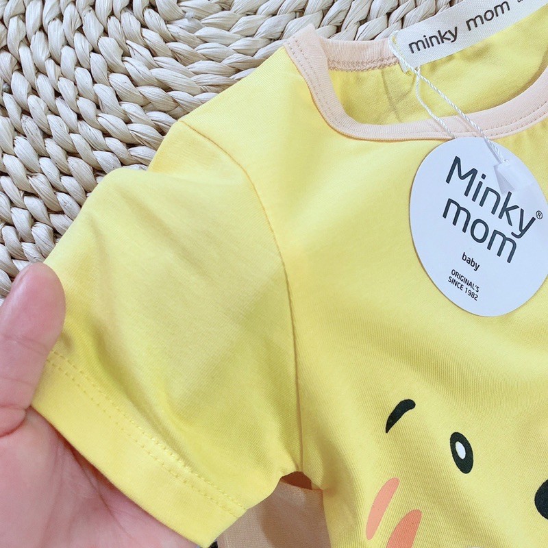 Đồ bộ bé trai bé gái minky mom hoạ tiết động vật 3D dễ thương