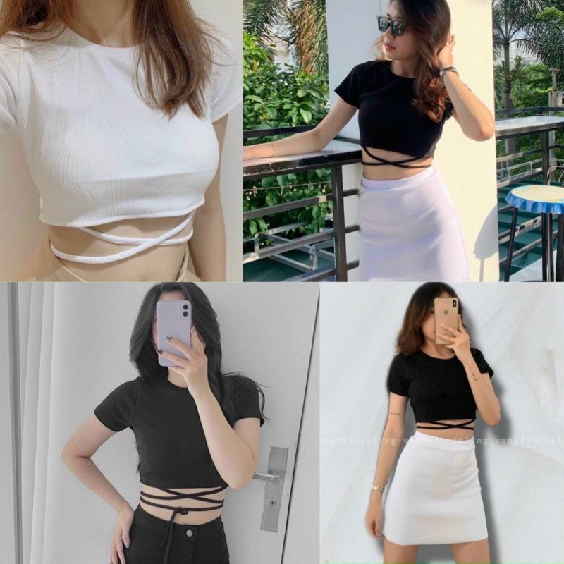 Áo croptop buột lưng A3