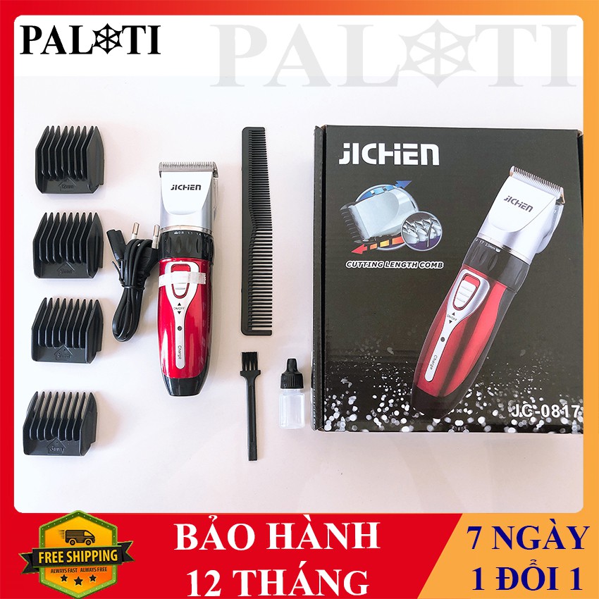 [Tăng đơ] Tông đơ cắt tóc Jichen 0817 tặng lược và 4 cữ cắt tóc an toàn -Tăng đơ cắt tóc gia đình trẻ em