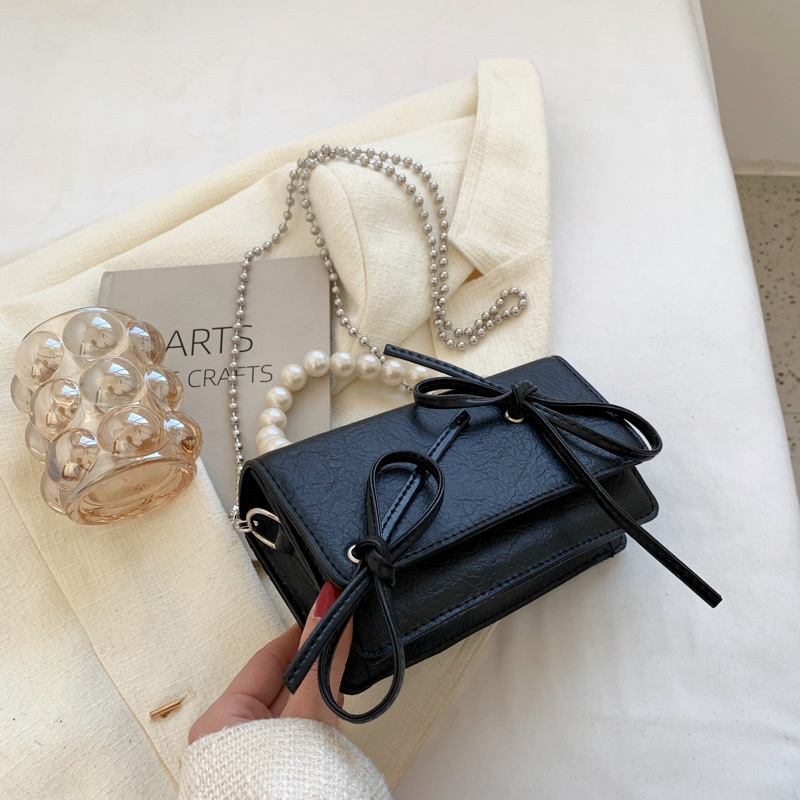 Túi đeo chéo vai IELGY đính hạt ngọc trai giả thời trang dành cho nữ