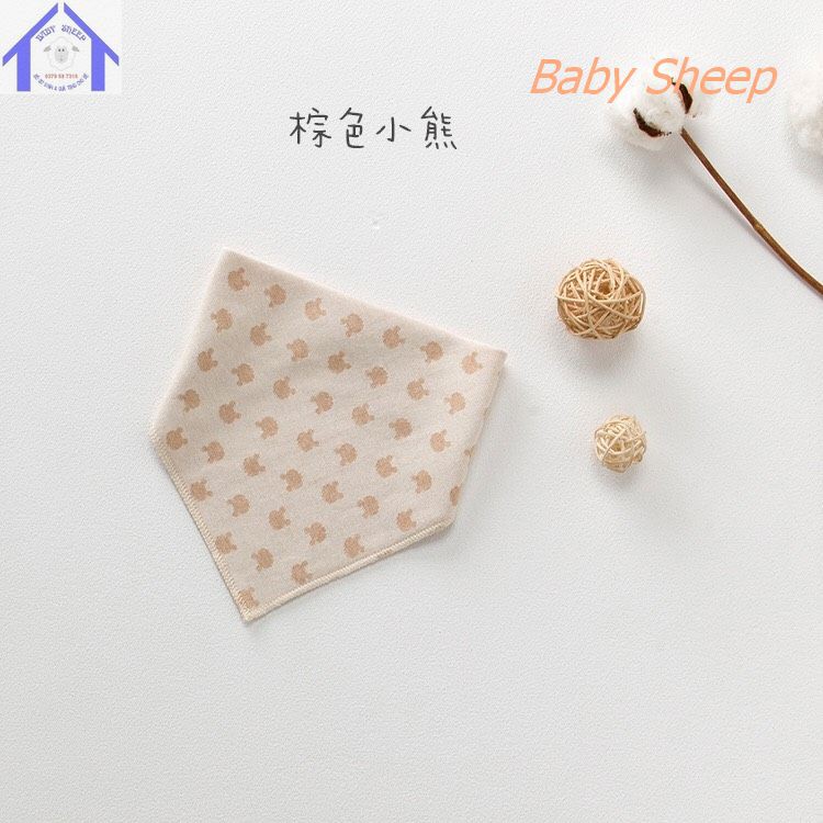 Set 2 khăn yếm tam giác cho bé ORGANIC 100% SỢI BÔNG COTTON HỮU CƠ TỰ NHIÊN