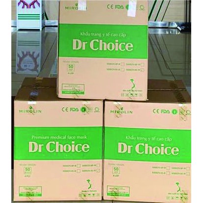 THÙNG KHẨU TRANG Y TẾ DR CHOICE (50 hộp - 2500 chiếc)