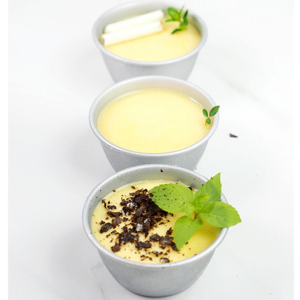 Khuôn Làm Bánh Cupcake / Thạch / Muffin Bằng Hợp Kim Nhôm Chống Dính Nhiều Màu Có Thể Tái Sử Dụng 3.3 Inch