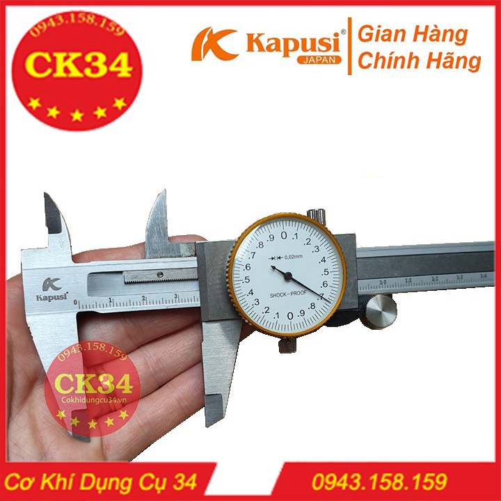 THƯỚC KẸP ĐỒNG HỒ CƠ CAO CẤP KAPUSI JAPAN 150MM
