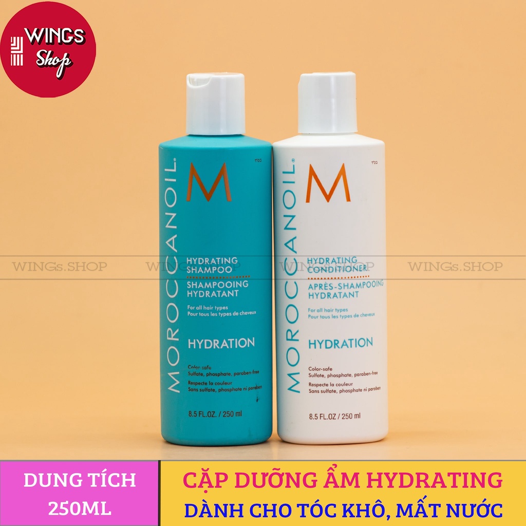 Cặp dầu gội xả Moroccanoil Full Size 250ml - 1000ml | Phục hồi Giảm gãy rụng Giúp tóc siêu mềm mượt | Wings shop