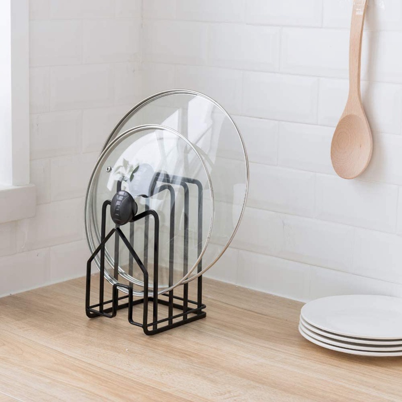 Giá Đỡ Thớt / Nắp Nồi Bằng Thép Phẳng Sắp Xếp Gọn Gàng Cho Nhà Bếp