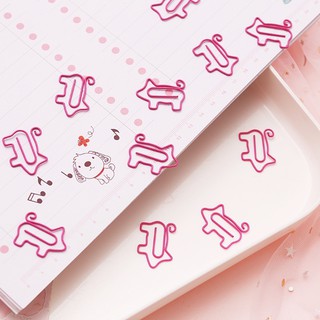 kẹp giấy bằng sắt hình chú lợn và củ cải dễ thương