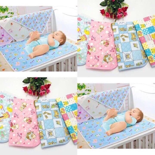 Tấm lót chống thấm cho bé sơ sinh kích thước 50cm x 70cm